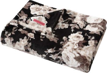 Floral Reversible Microfiber & Velvet Duvet Cover Set