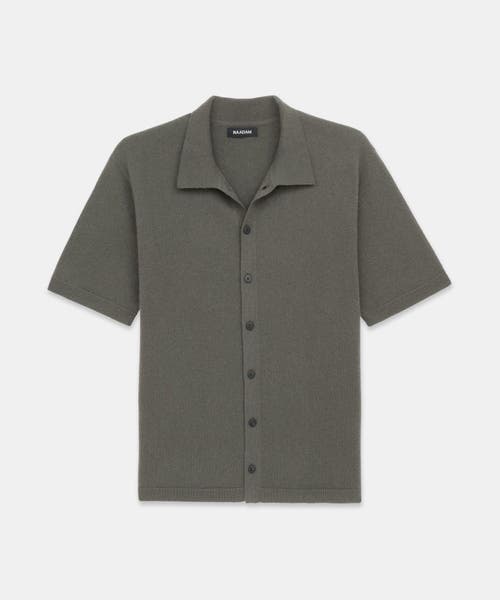 Naadam Signature Cashmere Short Sleeve Button Down
