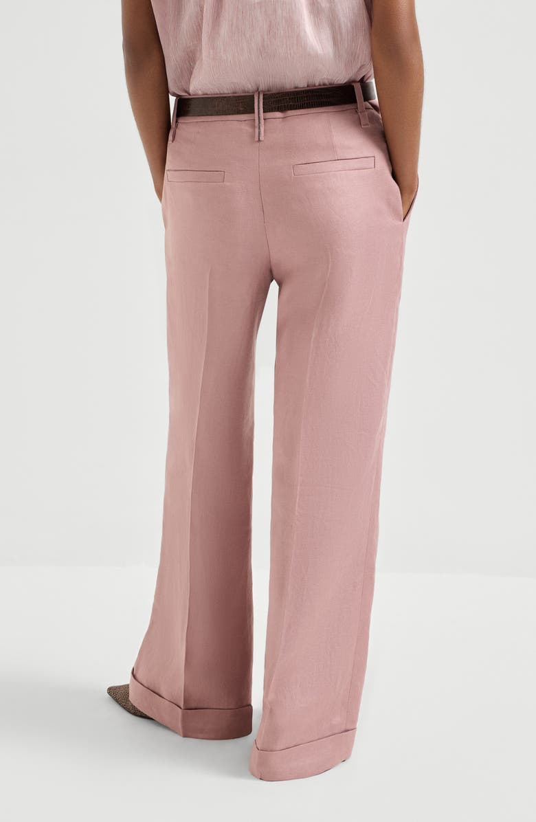 Brunello Cucinelli Loose Flared Trousers, Alternate, color, Pink