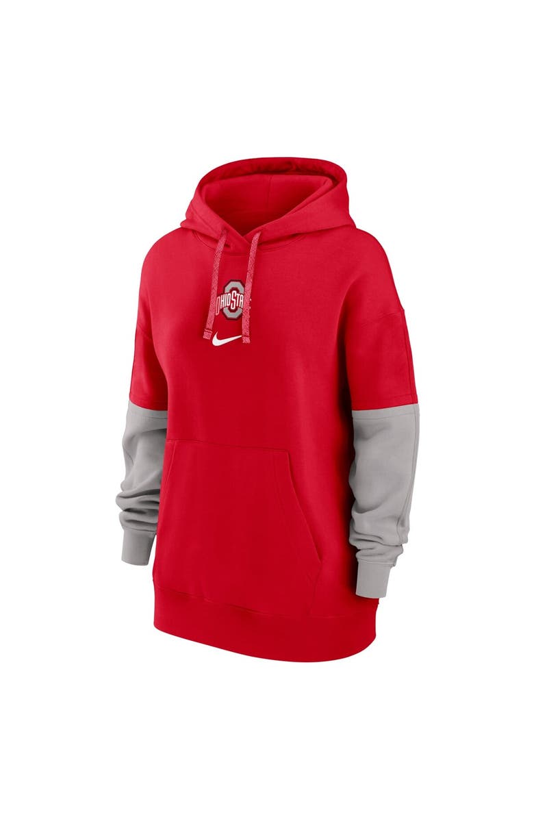 Nike Women's Nike Scarlet Ohio State Buckeyes 2024 Sideline Essential Pullover Hoodie, Alternate, color, Scarlet