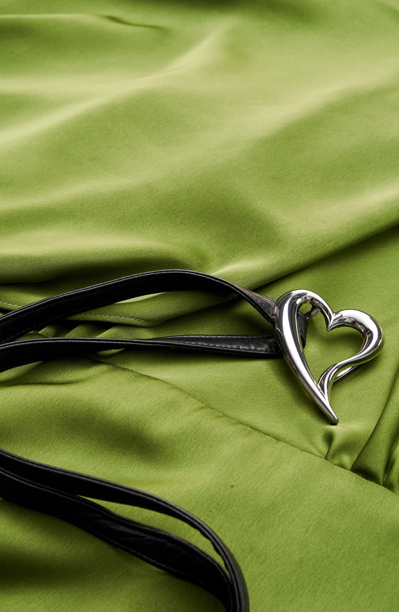 HALSTON Christa One-Shoulder Satin Cocktail Dress, Alternate, color, 