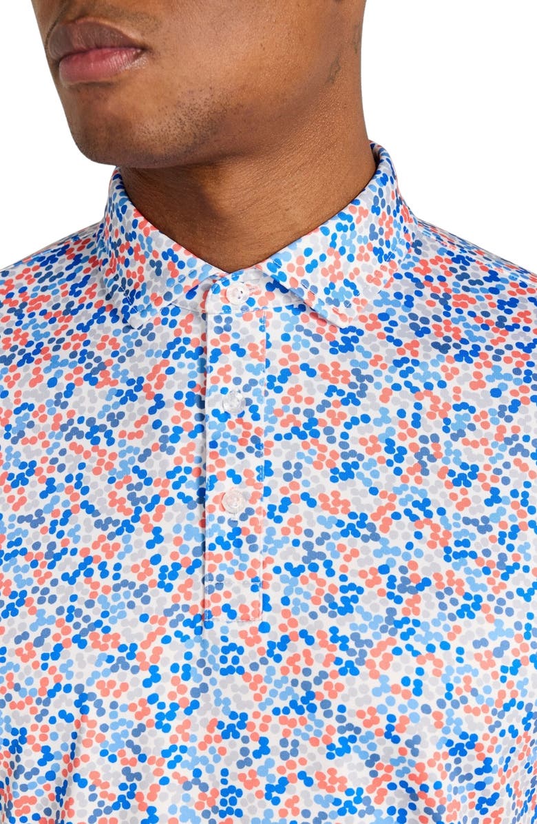 Redvanly Fourcy Dot Print Performance Polo, Alternate, color, 