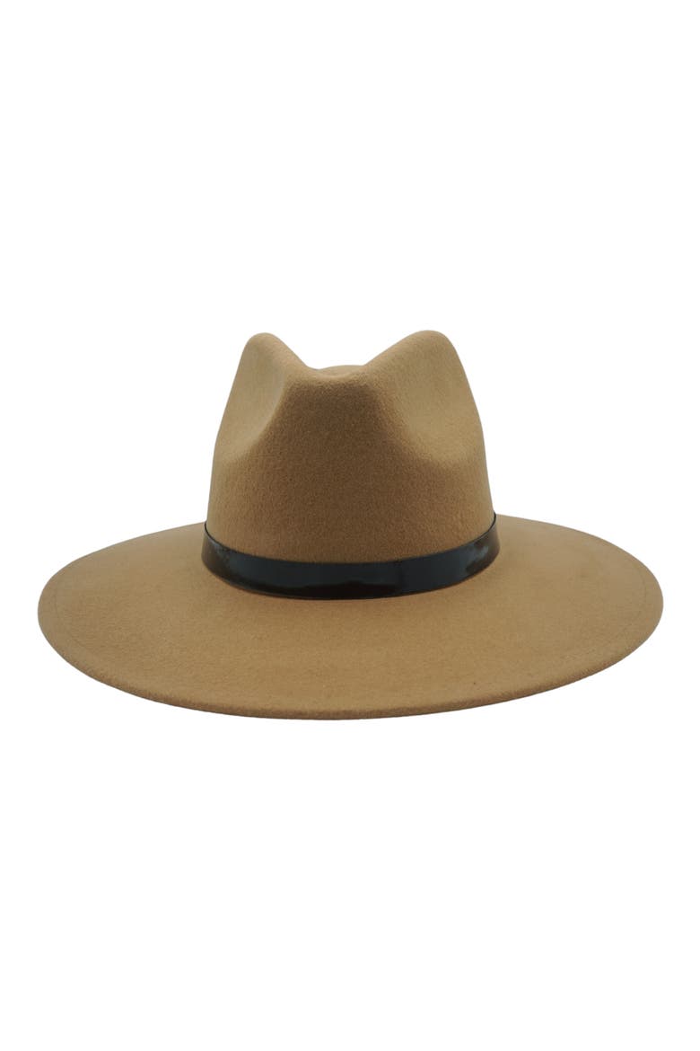 Wool Felted Fedora, Main, color, CAMEL