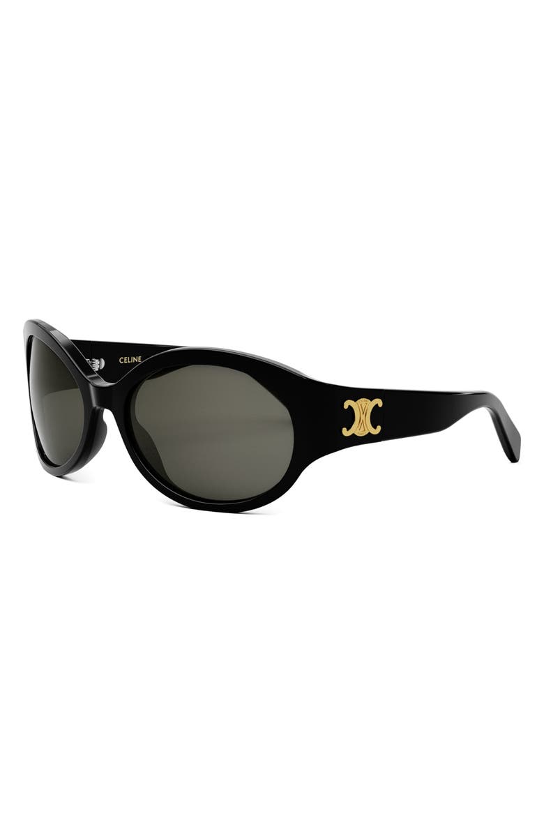 CELINE Triomphe Oval Sunglasses, Alternate, color,