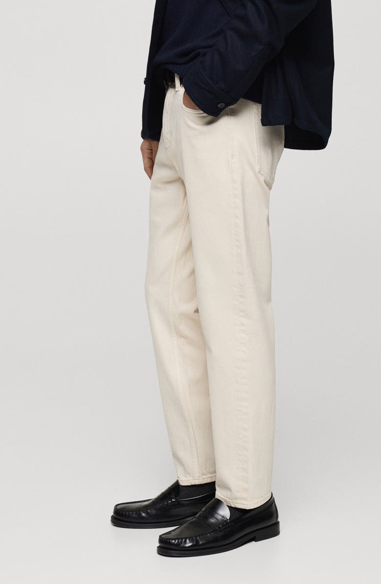MANGO Ben Tapered Jeans, Alternate, color, Ecru