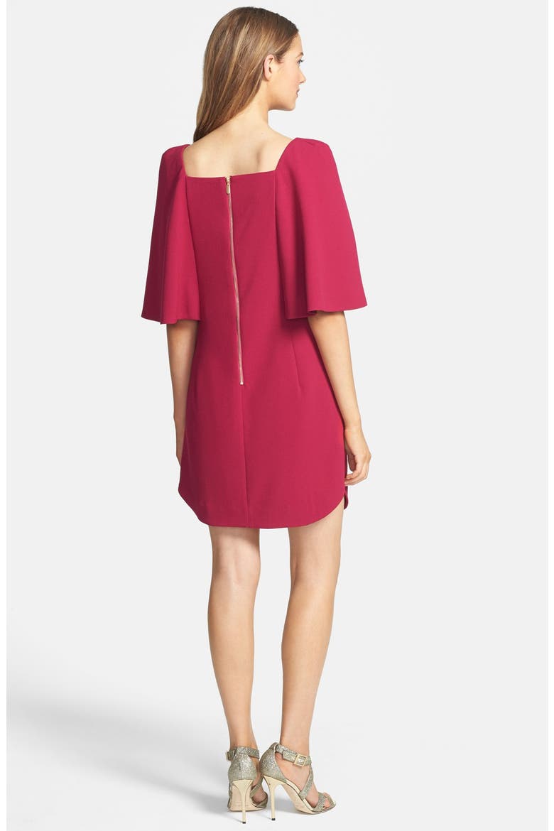 'Bryce' Crepe Shift Dresses, Alternate, color, LOGANBERRY