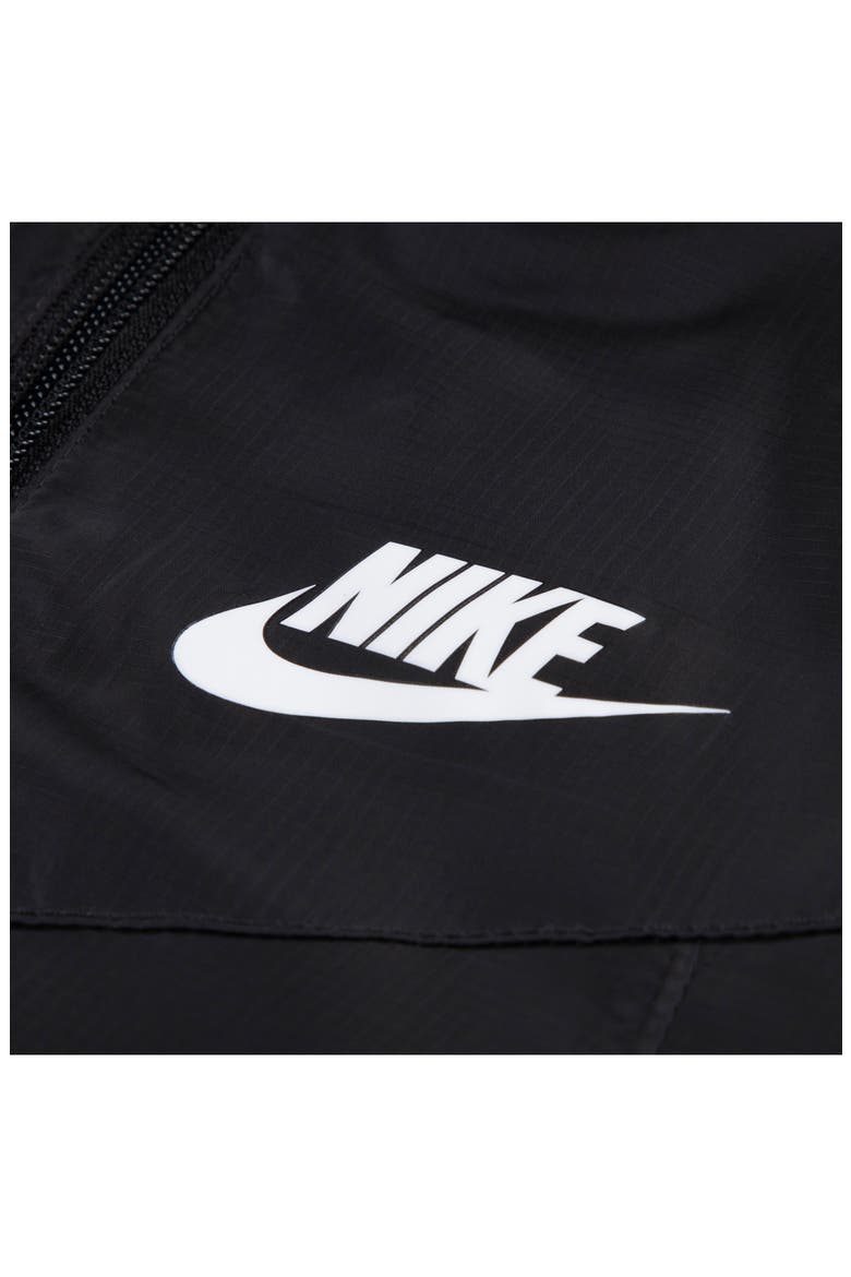 Kids' Camo Print Fleece Lined Windbreaker, Alternate, color, BLACK/ WHITE