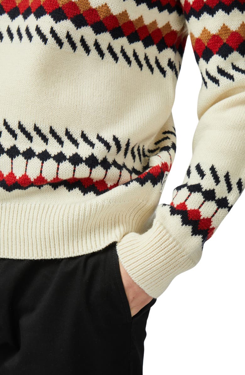 Ben Sherman Fair Isle Wool Blend Crewneck Sweater, Alternate, color, 