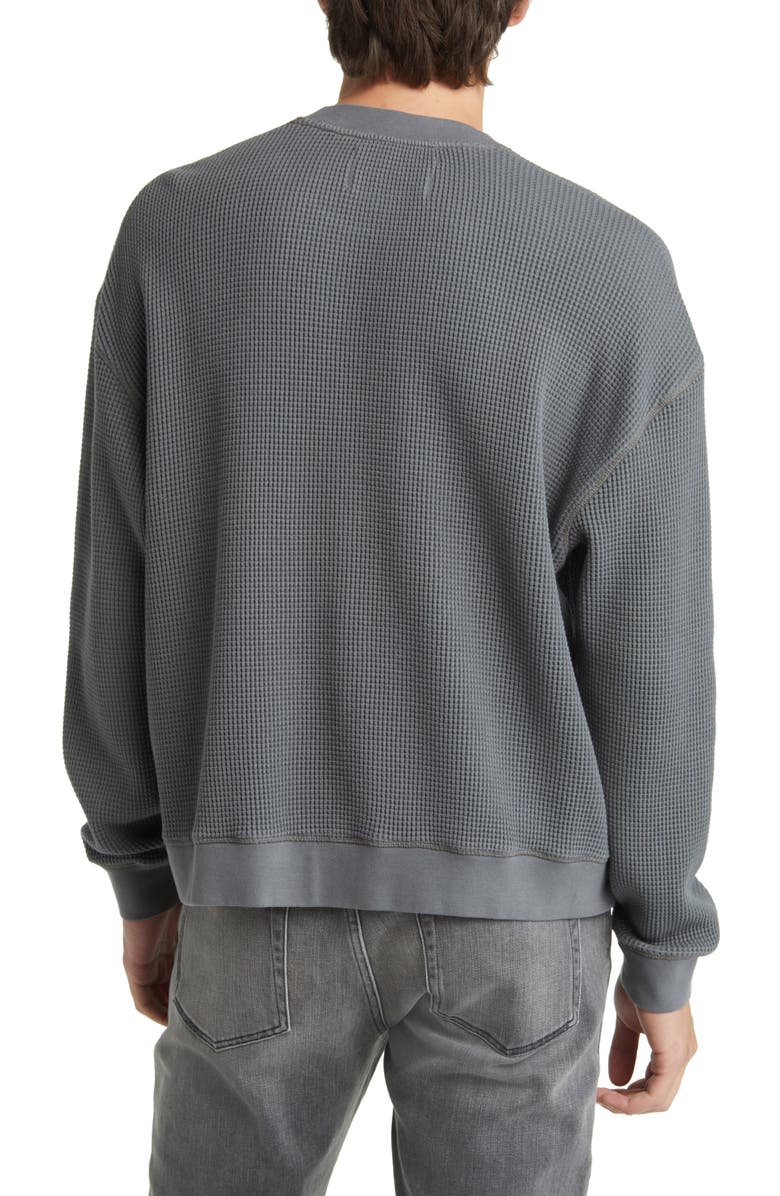 FRAME Waffle Knit Cotton Sweatshirt, Alternate, color, 