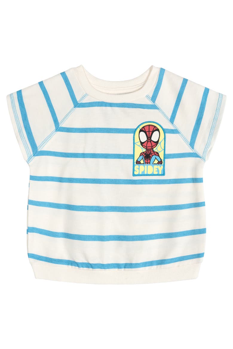 Spidey and His Amazing Friends 2-Piece T-Shirt and Shorts Set, Alternate, color, Spidey Ivory Blue