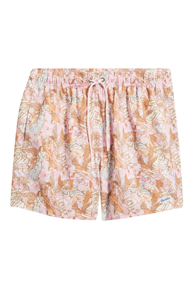 Floral Swim Trunks, Alternate, color, PINK