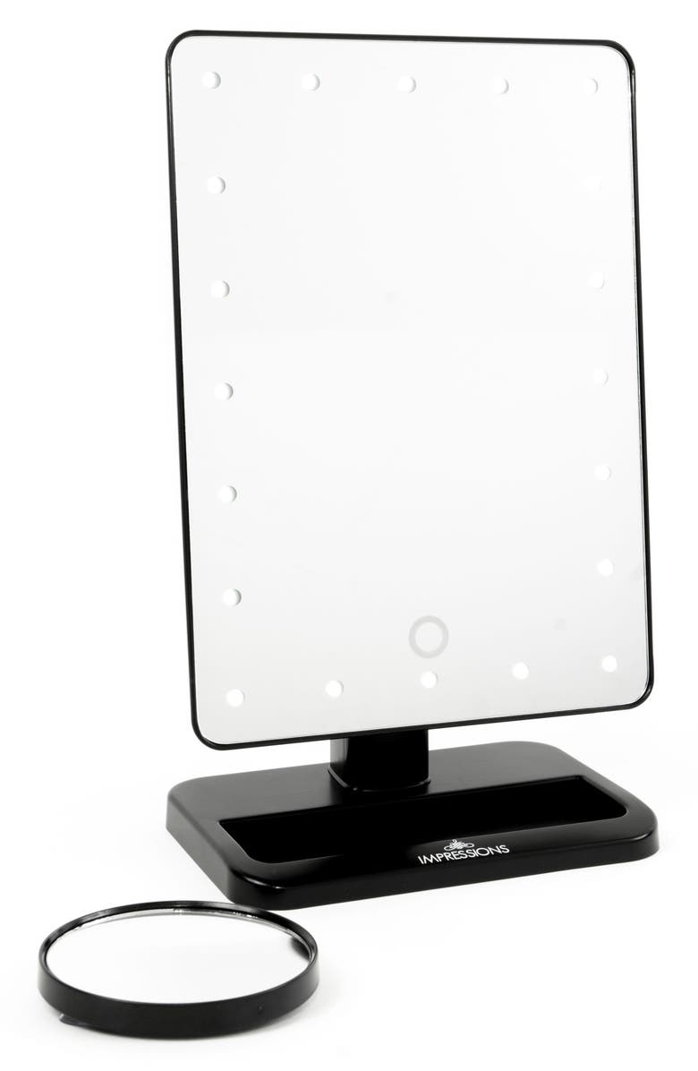 Impressions Vanity Co. Touch XL Dimmable LED Makeup Mirror with Removable 5x Mirror, Alternate, color, 