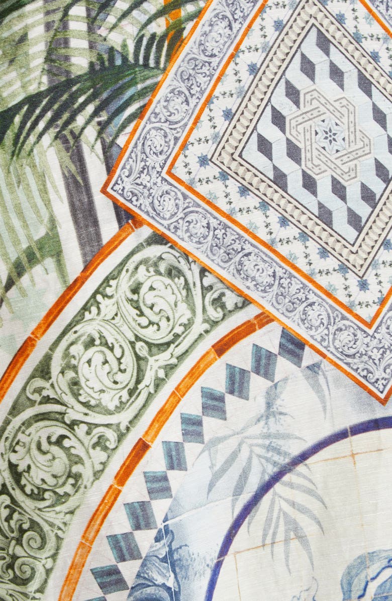 Camilla Strap Detail Linen & Silk Maxi Dress, Alternate, color, Jardim Party