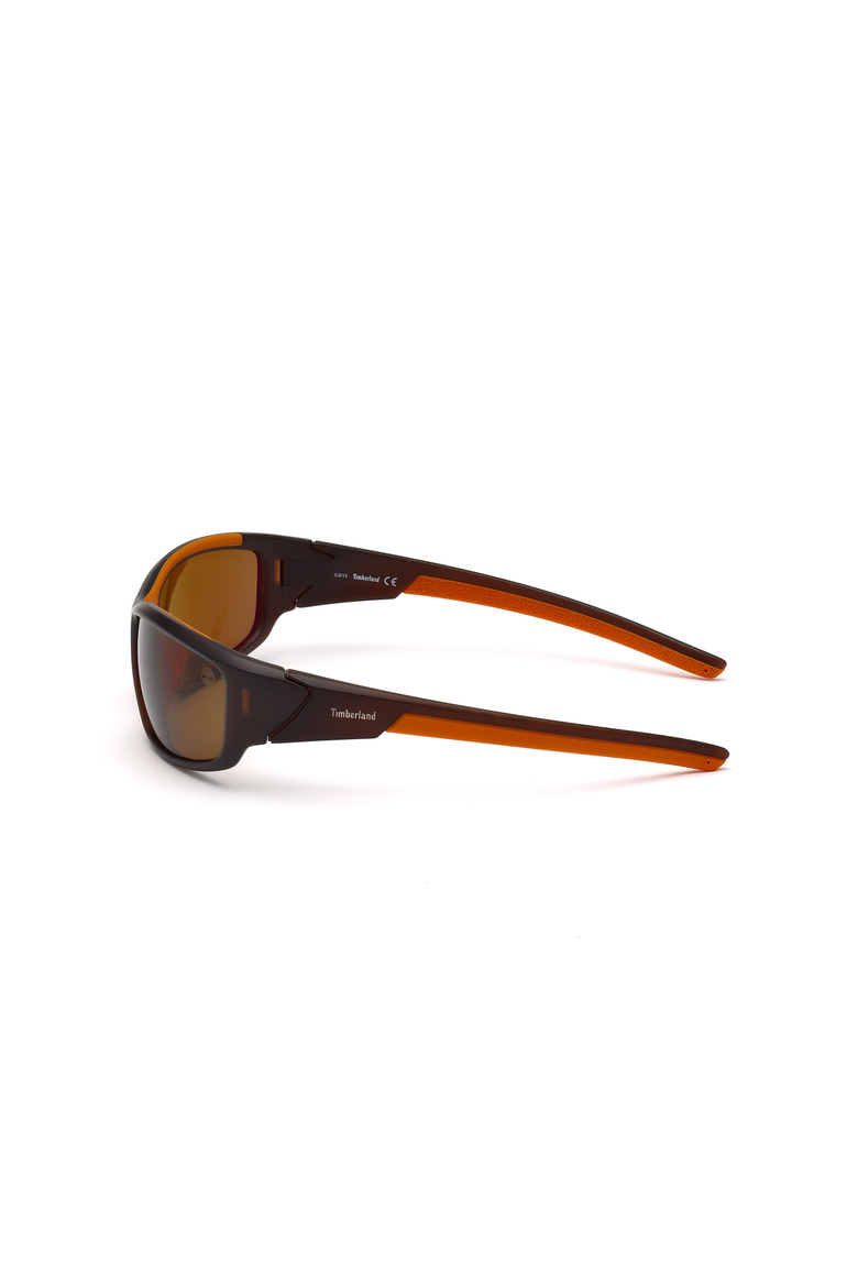 Wide Wraparound Sport Polarized Sunglasses, Alternate, color, Matte Dark Brown / Brown