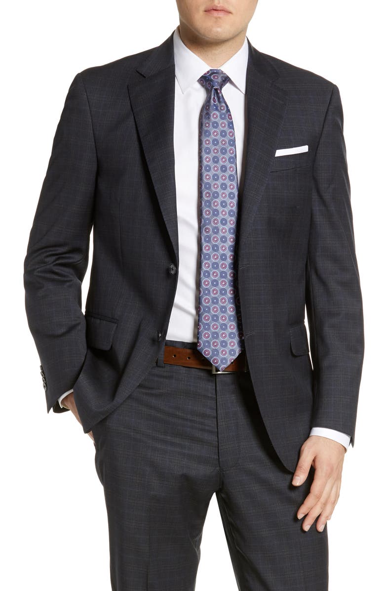 Peter Millar Flynn Classic Fit Plaid Wool Suit, Alternate, color, 