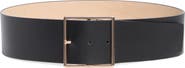 Max Mara Square Buckle Leather Belt
