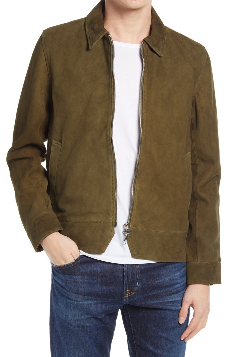 Officine Générale Rod Suede Bomber Jacket, Main, color,