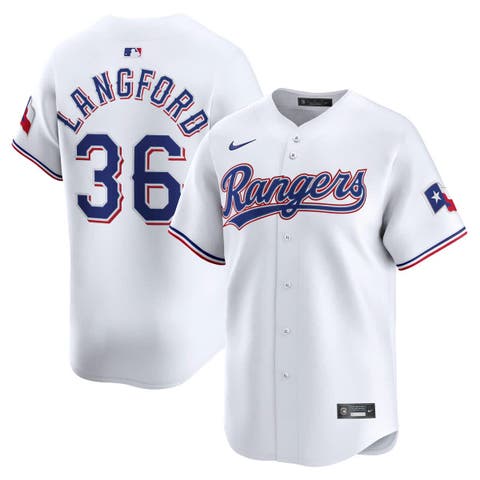 Men's Nike Wyatt Langford White Texas Rangers Home Limited Player Jersey