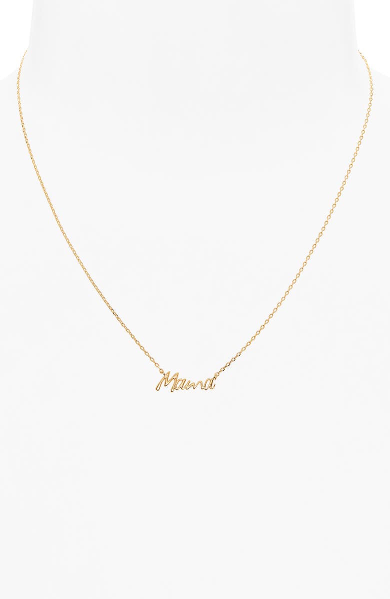 Estella Bartlett Mama Pendant Necklace, Alternate, color, Gold