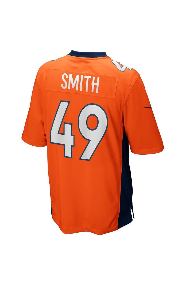 Nike Men's Nike Dennis Smith Orange Denver Broncos Game Retired Player Jersey, Alternate, color,