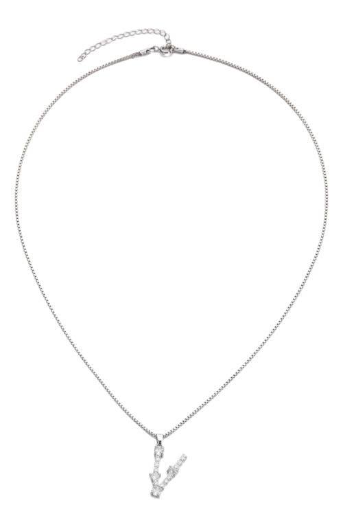 Adornia Mixed Crystal Initial Pendant Necklace