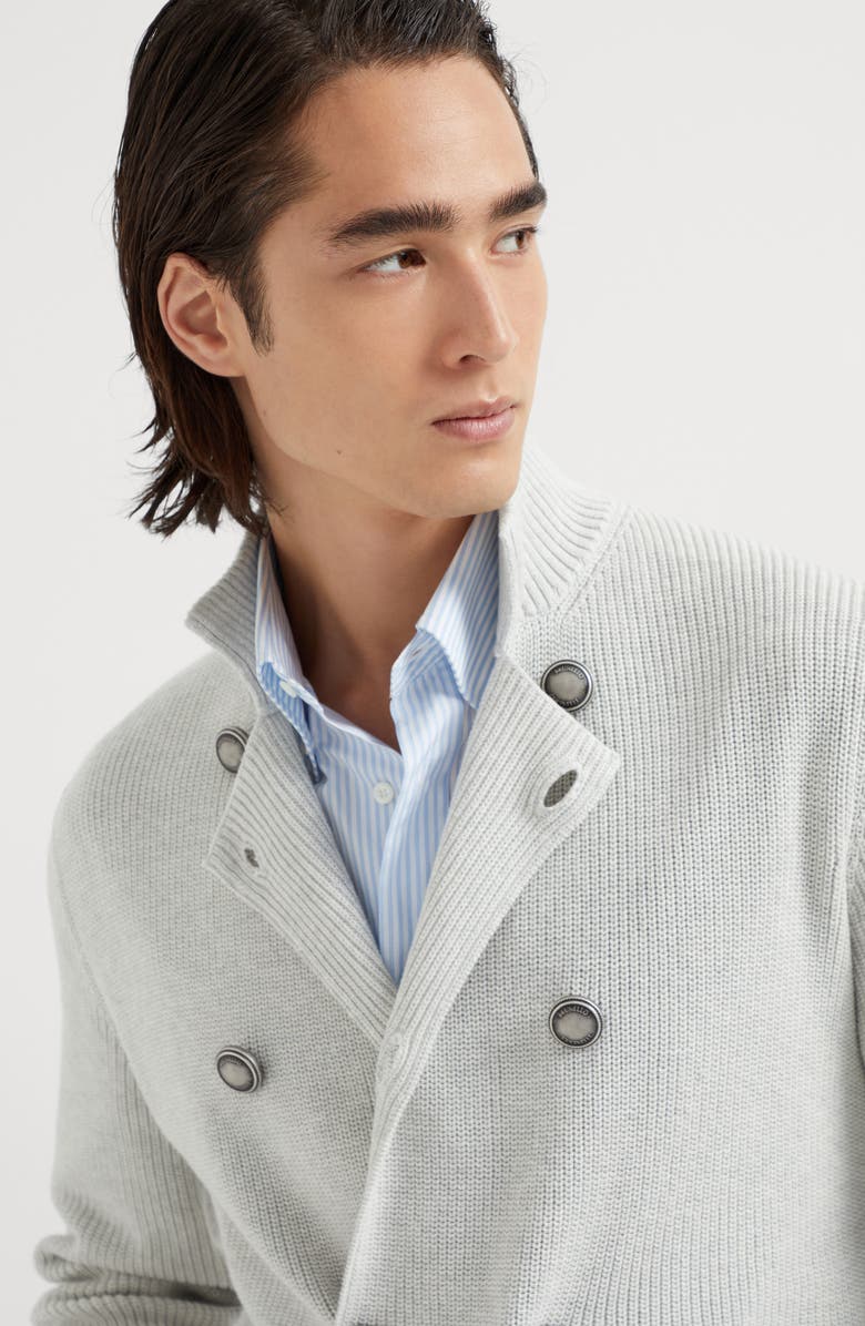 Brunello Cucinelli Cardigan with metal buttons, Alternate, color, 