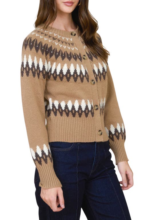 Blu Pepper Fair Isle Cardigan In Multi
