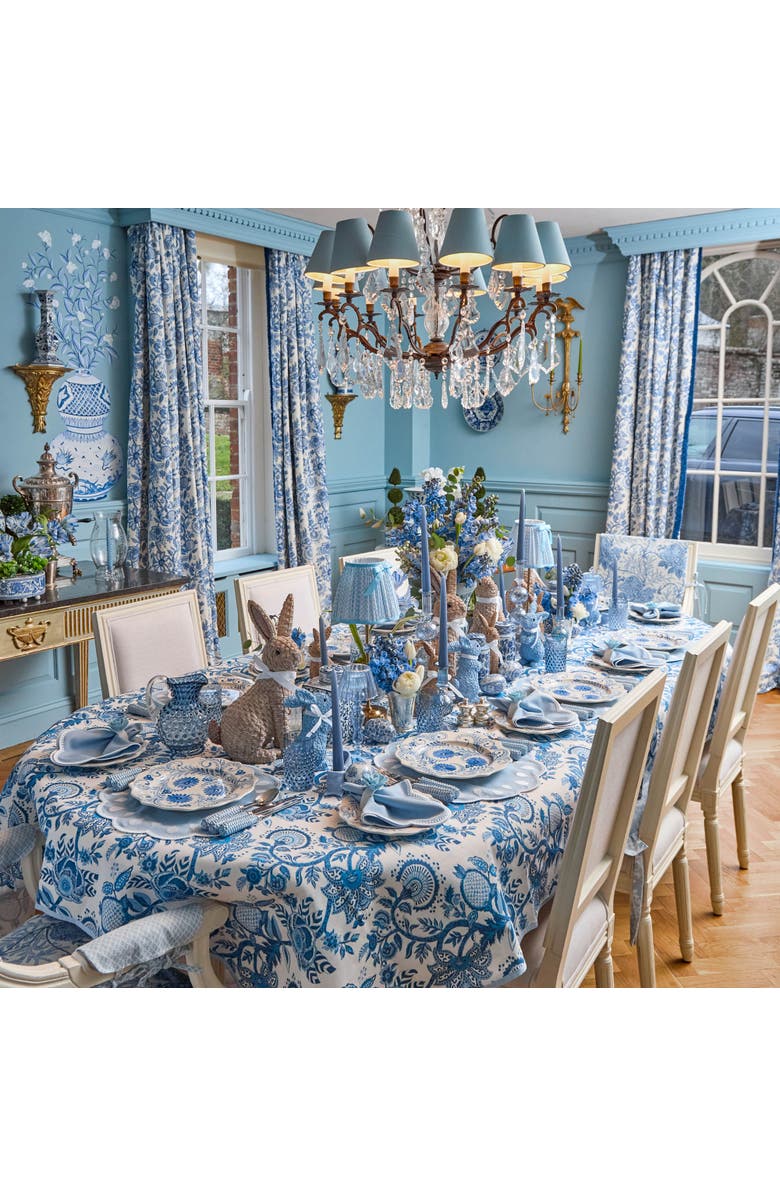 Mrs. Alice Blue Ikat Lampshade, Alternate, color, Blue