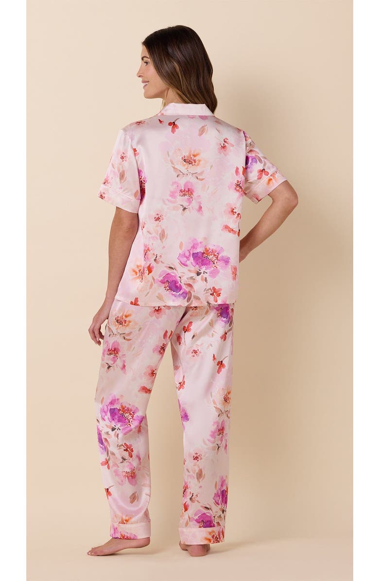 The Cat's Pajamas Silk Short-Sleeved Pajama, Alternate, color, Morning In Savannah