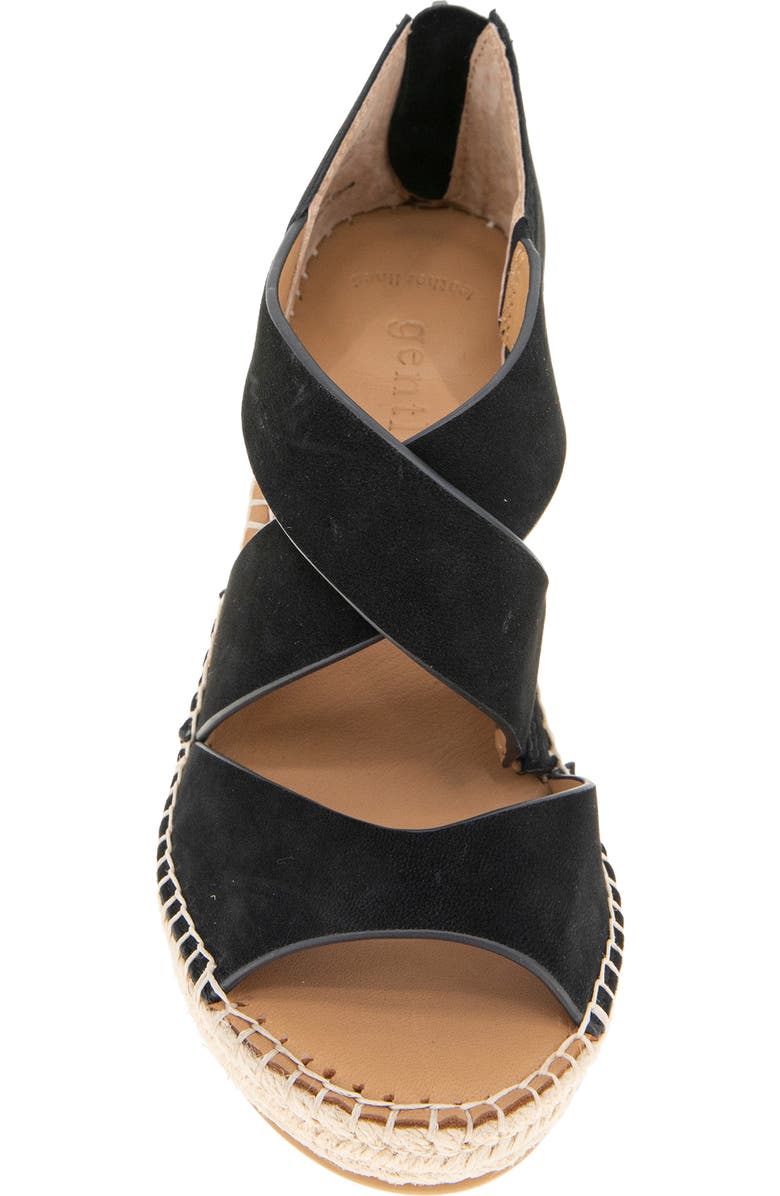Gentle Souls Corinne Wedge Sandal, Alternate, color, Black Nubuck