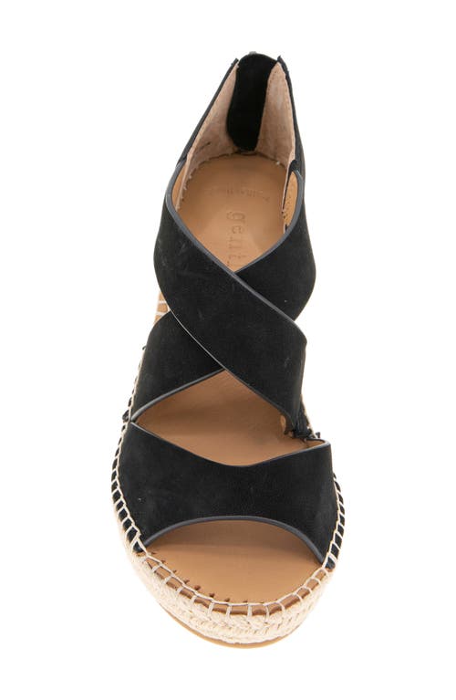Shop Gentle Souls By Kenneth Cole Gentle Souls Corinne Wedge Sandal In Black Nubuck