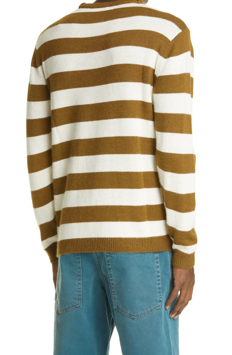 Loewe Stripe Anagram Logo Embroidered Sweater, Alternate, color, 