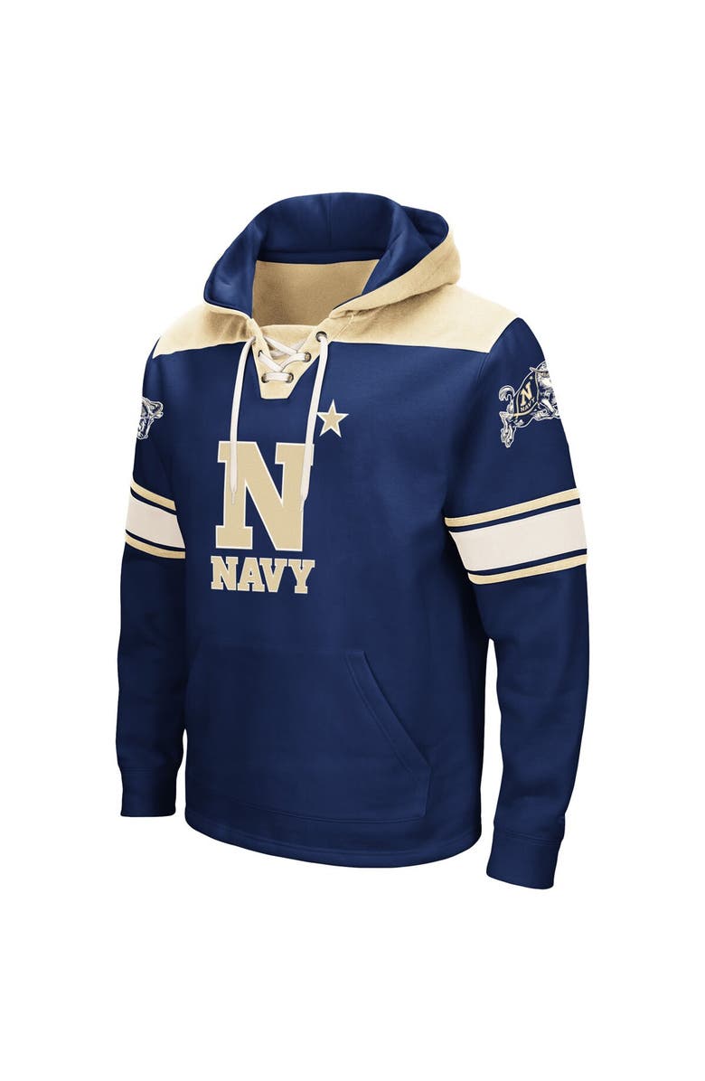COLOSSEUM Men's Colosseum Navy Navy Midshipmen 2.0 Lace-Up Pullover Hoodie, Alternate, color, Navy