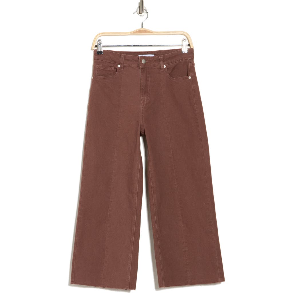 Daniel Rainn Crop Raw Hem Jeans In Washed Maroon