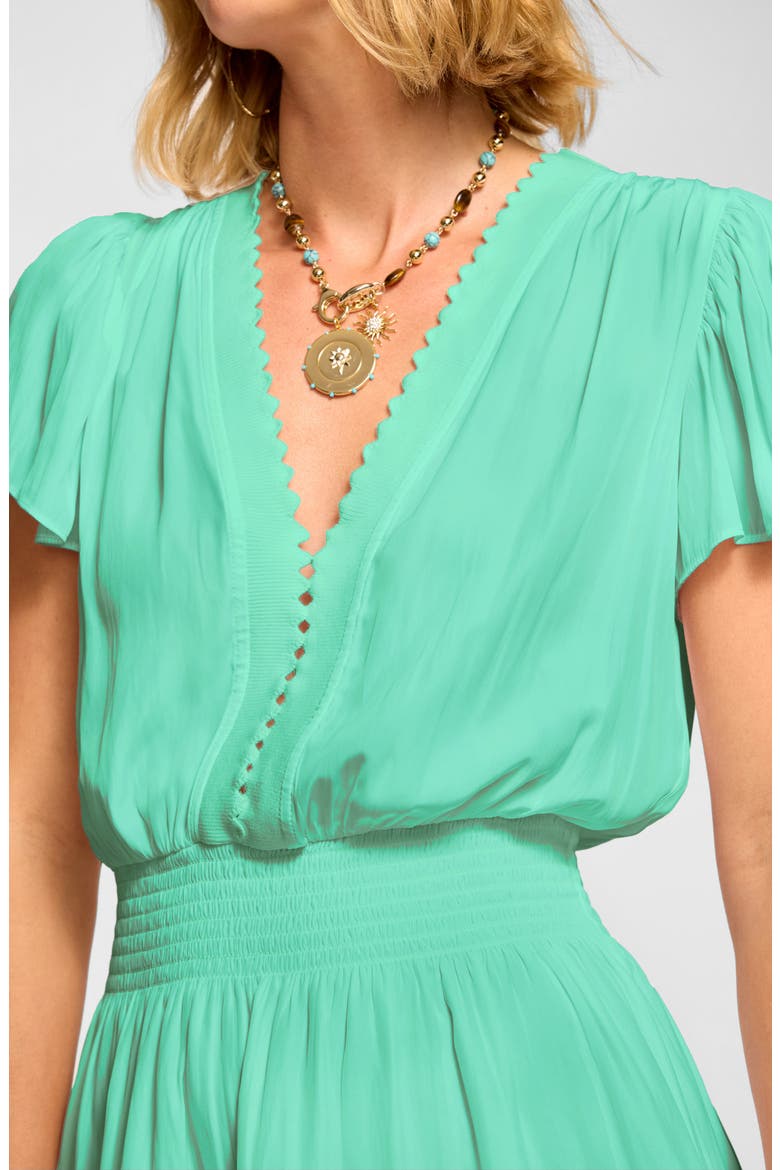 Irene Short Sleeve Minidress, Alternate, color, JADE
