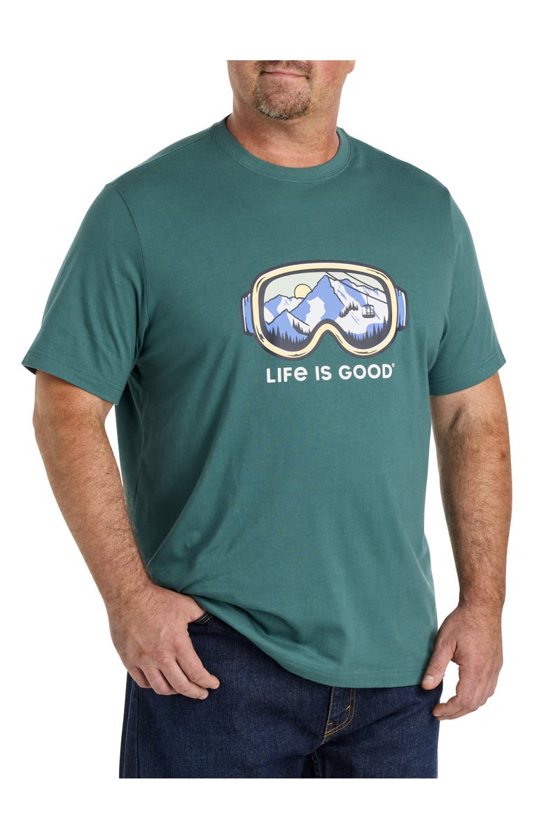 LIFE IS GOOD Big & Tall Ski Goggles Graphic Tee, Main, color,