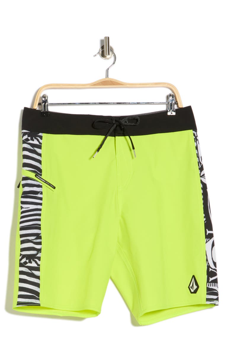 Mingle Mod Board Shorts, Alternate, color, TENNIS BALL