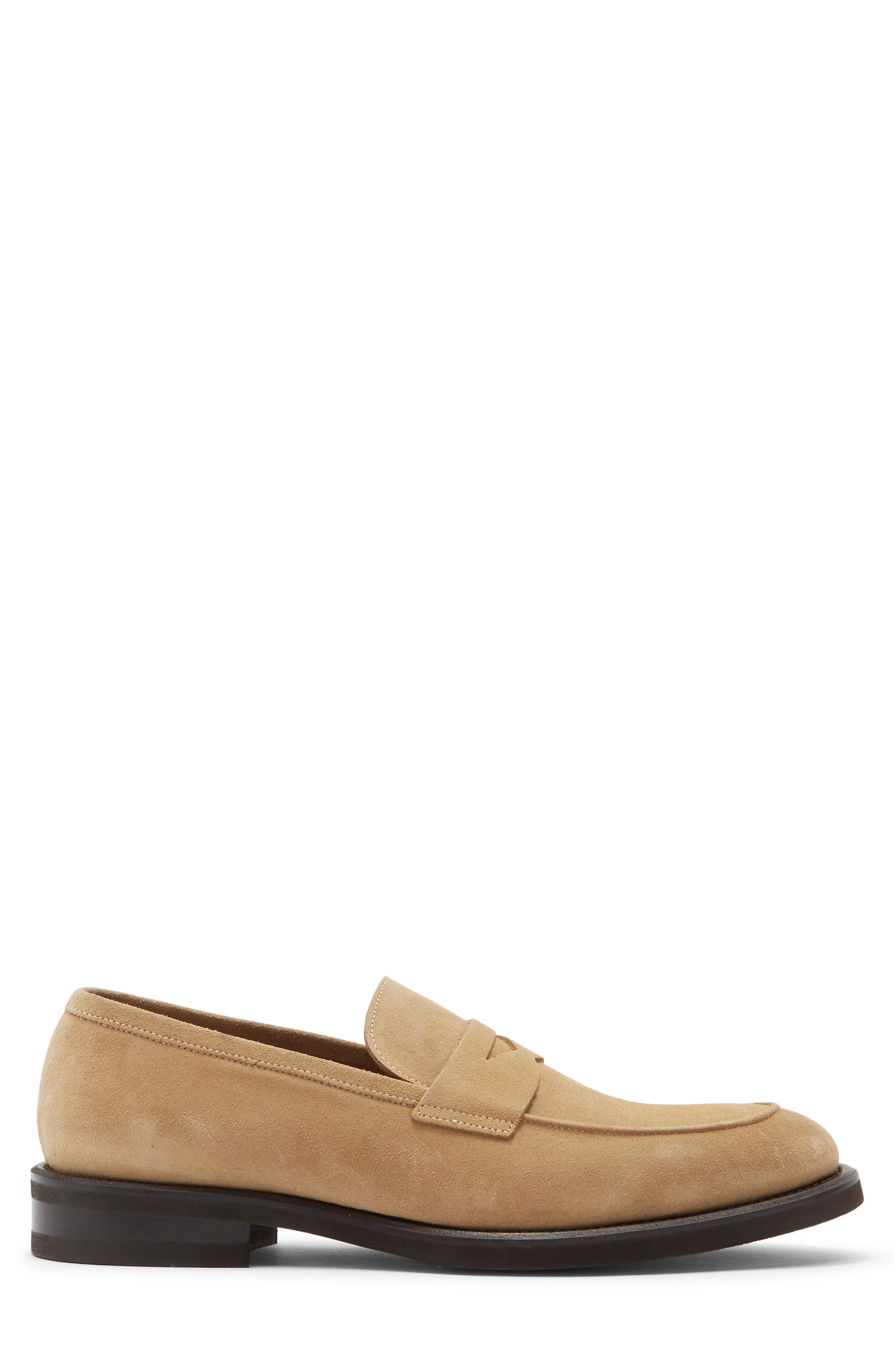 Nordstrom Pienza Casual Penny Loafer, Alternate, color, Beige Suede