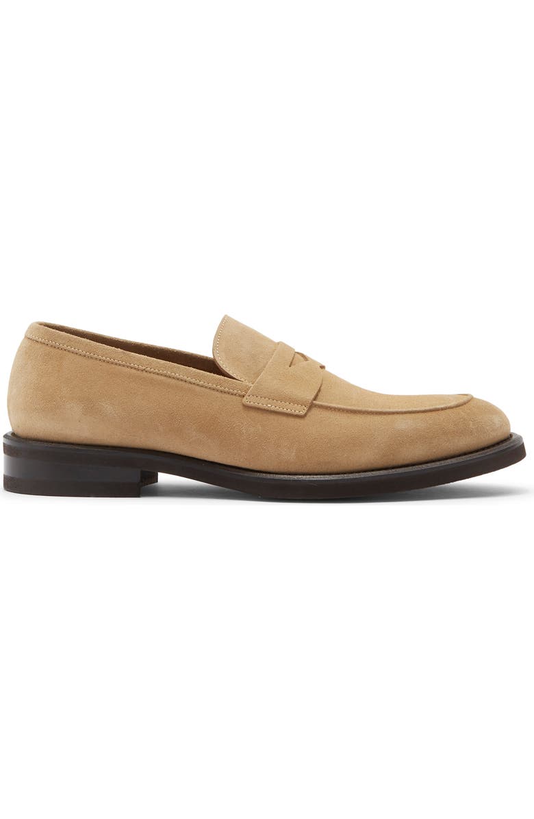 Nordstrom Pienza Casual Penny Loafer, Alternate, color, Beige Suede