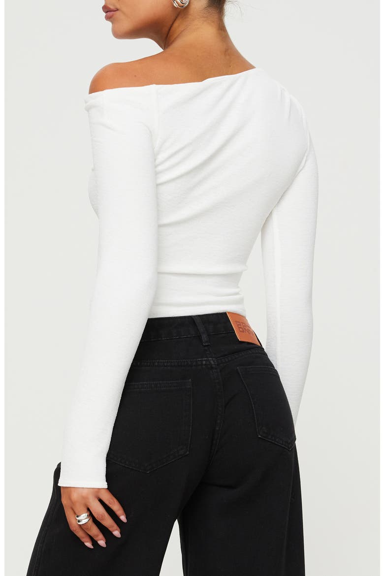 Malian Off the Shoulder Knit Top, Alternate, color, WHITE