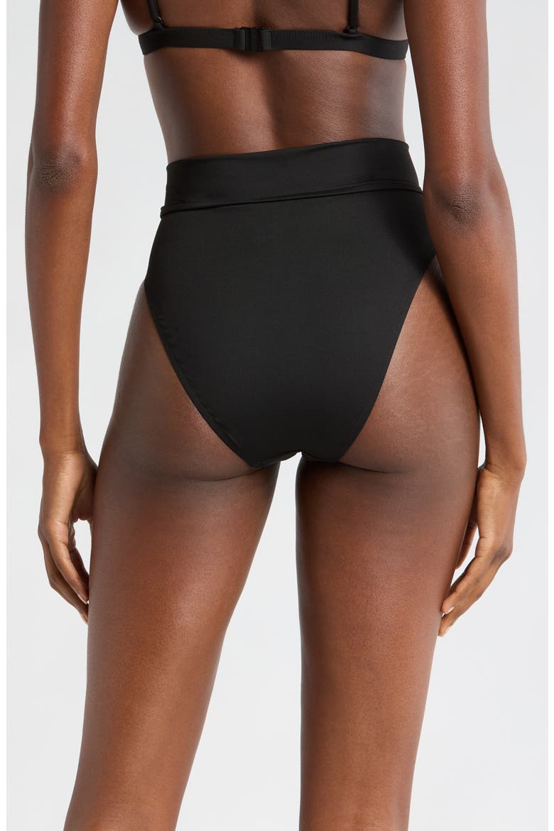 Joan High Waist Bikini Bottoms, Alternate, color, BLACK
