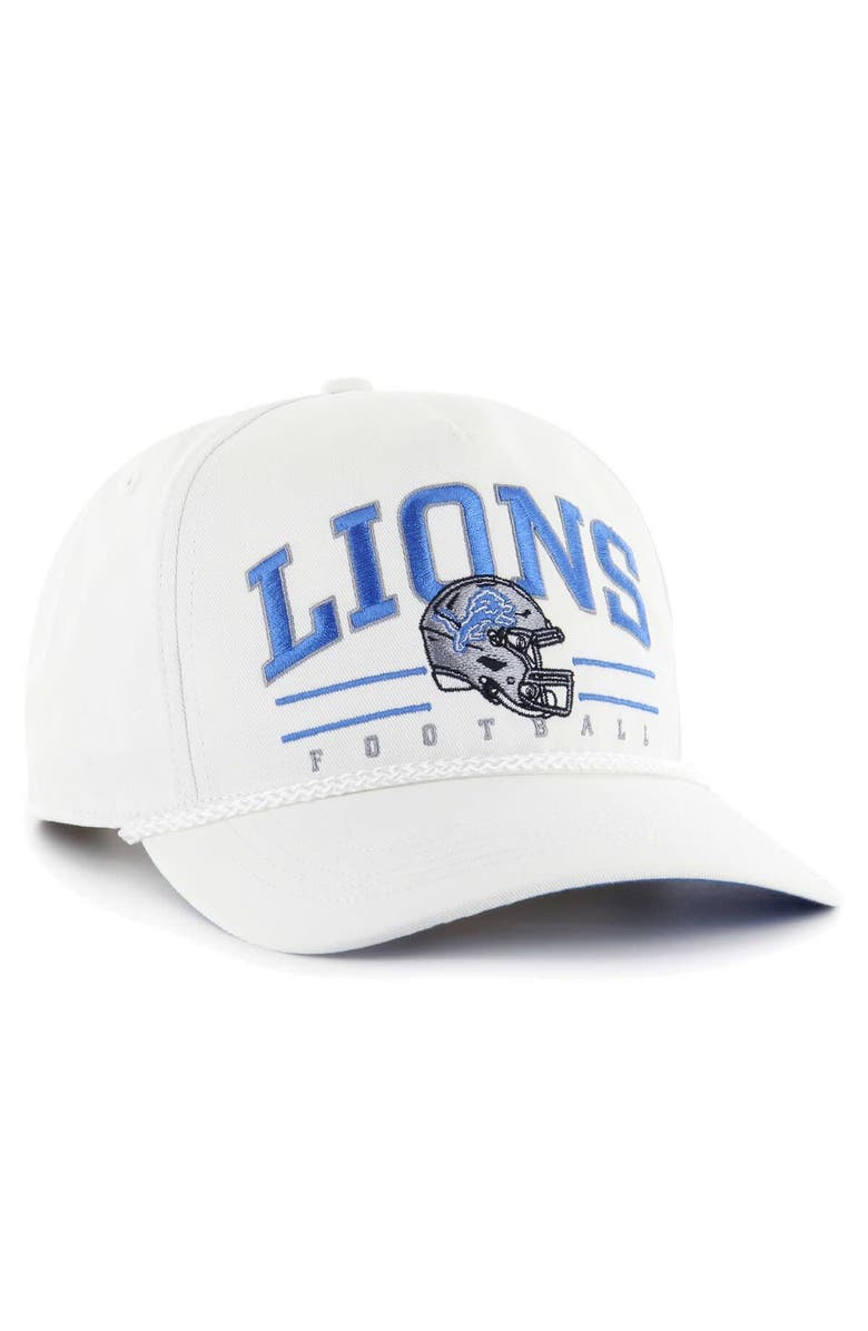 '47 Men's '47 White Detroit Lions Roscoe Hitch Adjustable Hat, Alternate, color,