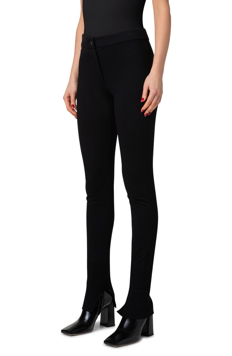 Akris Friatte Split Cuff Leggings, Alternate, color, Black
