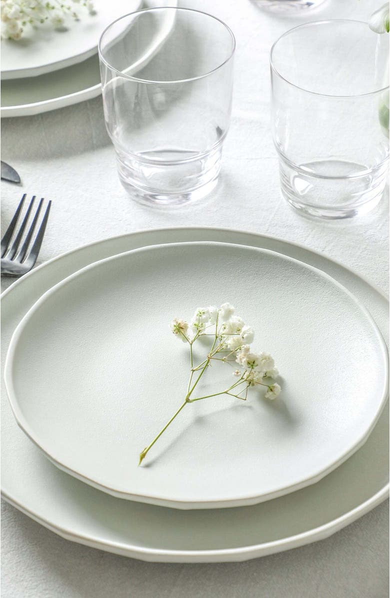 Stone Lain Rio Stoneware 16-Piece Dinnerware Set with Glasses, Alternate, color, Beige