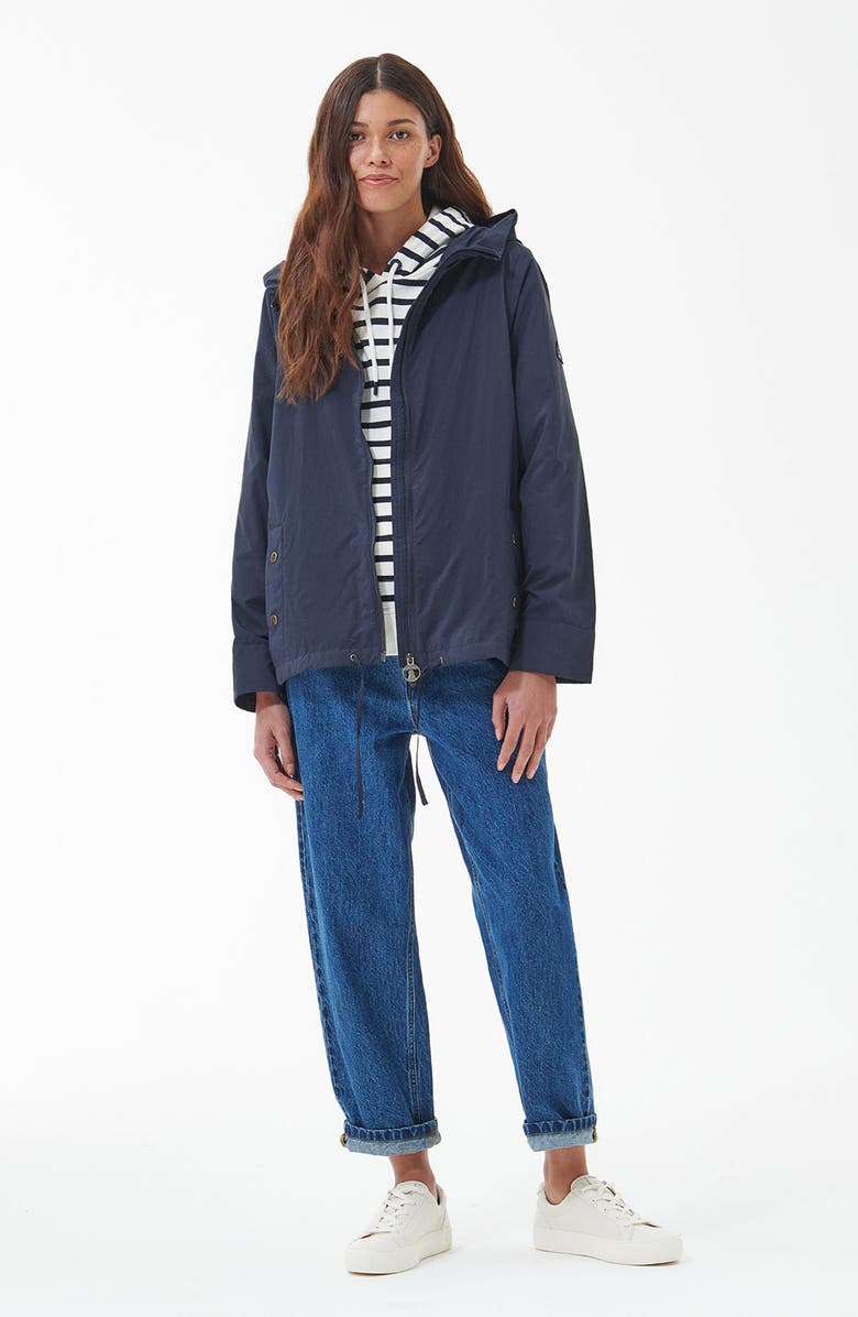 Barbour Geranium Water Resistant Hooded Jacket, Alternate, color,