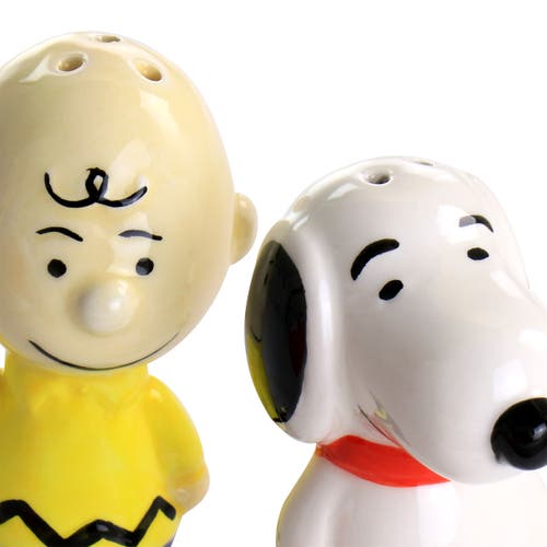 Peanuts Classical Pals Charlie Brown And Snoopy Figurine Salt And Pepper Shaker Set In Multi