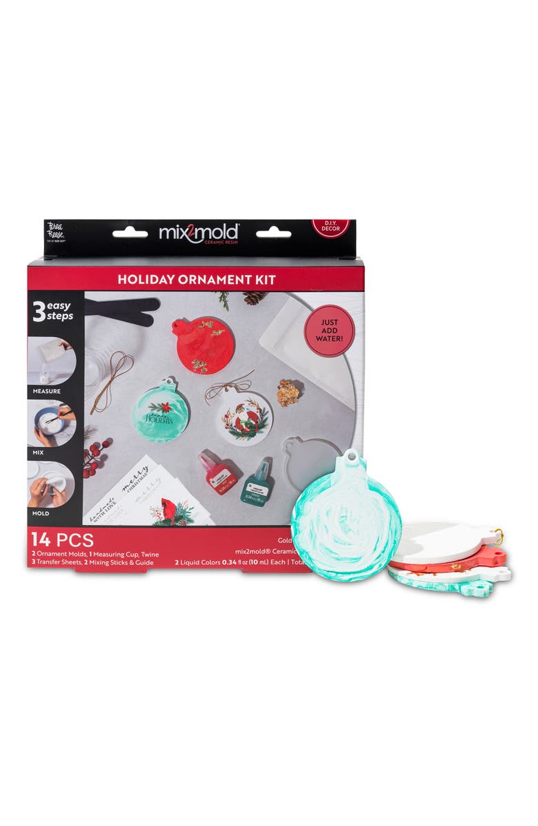 Brea Reese Mix2Mold Ceramic Resin Holiday Ornament Kit, Alternate, color, Multicolored