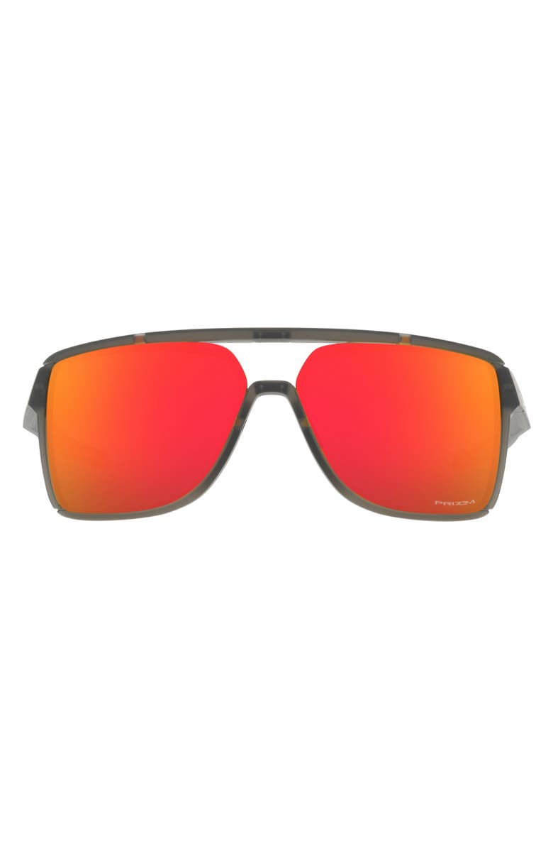 Oakley Castel 63mm Prizm<sup>™</sup> Oversize Rectangular Sunglasses, Main, color,