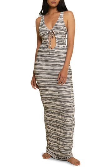 MONTCE MONTCE JULIET CUTOUT OPEN BACK COVER-UP MAXI DRESS