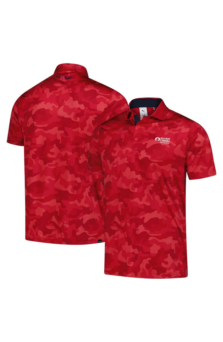 PUMA Men's Puma  Red Rocket Classic Volition Camo MATTR Polo, Main, color, Red